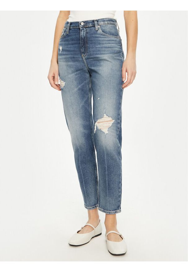 Calvin Klein Jeans Jeansy J20J224513 Niebieski Mom Fit. Kolor: niebieski