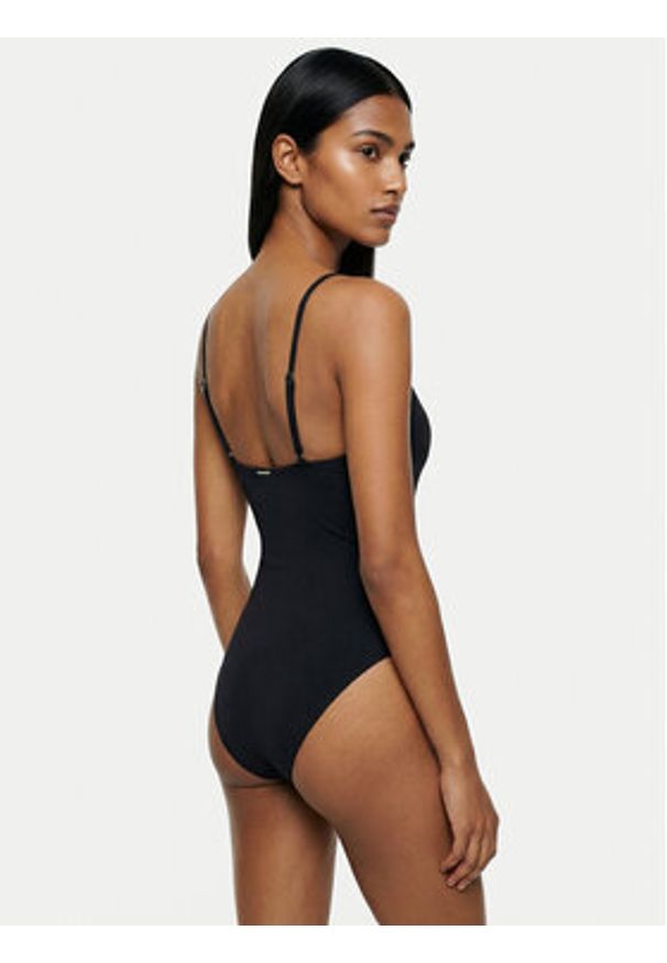 Calvin Klein Swimwear Strój kąpielowy LV00Q62709 Czarny. Kolor: czarny. Materiał: syntetyk