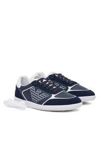 EA7 Emporio Armani Sneakersy 7X000405 AF19826 MZ069 Granatowy. Kolor: niebieski. Materiał: skóra #4