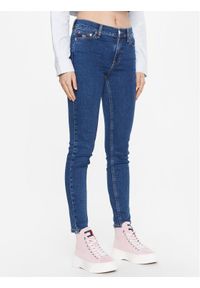 Tommy Jeans Jeansy Nora DW0DW15742 Granatowy Skinny Fit. Kolor: niebieski