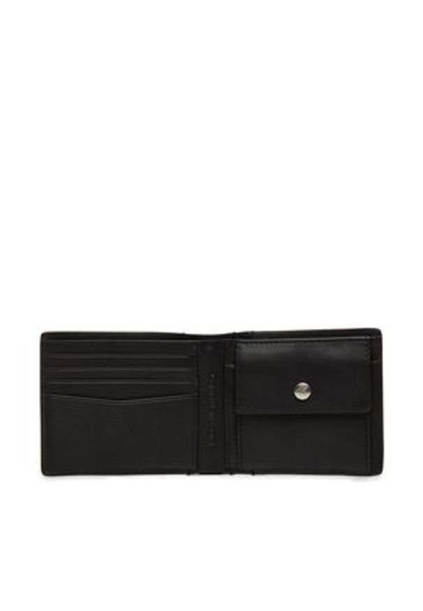 Calvin Klein Portfel męski K50K512594 Czarny. Kolor: czarny. Materiał: skóra