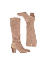 DeeZee Kozaki WS22367-02 Beżowy. Kolor: beżowy. Materiał: materiał #3