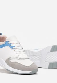 Born2be - Niebieskie Sneakersy Neneus. Wysokość cholewki: przed kostkę. Nosek buta: okrągły. Kolor: niebieski. Materiał: jeans, dresówka, materiał. Szerokość cholewki: normalna #2