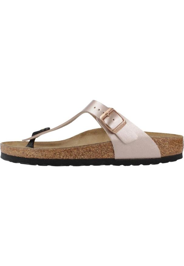 Japonki damskie Birkenstock Gizeh Bf Narrow. Kolor: brązowy. Materiał: skóra, syntetyk, materiał