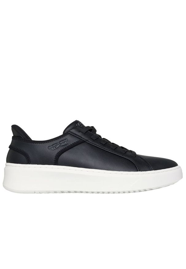 skechers - Buty Skechers Slip-ins: Court Break Double Vented 183177BLK - czarne. Okazja: na co dzień. Zapięcie: sznurówki. Kolor: czarny. Materiał: guma, syntetyk, materiał. Szerokość cholewki: normalna. Model: Skechers Sport