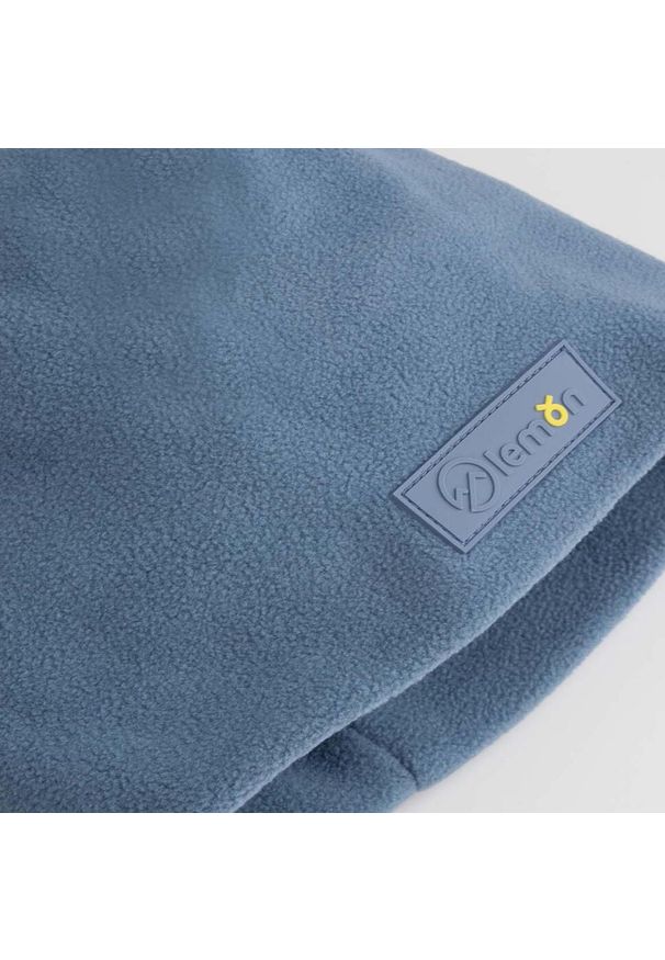 Czapka zimowa narciarska dla dzieci polar Lemon Explore ZL4 niebieska. Kolor: niebieski. Materiał: poliester. Wzór: aplikacja. Sezon: zima. Styl: sportowy