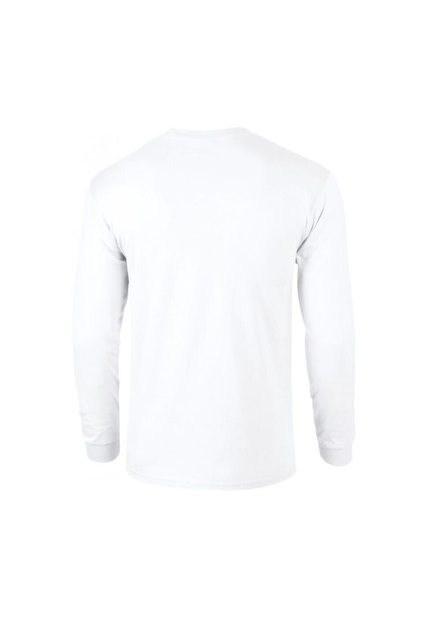 GILDAN - Koszulka z długim rękawem ultra Gildan. Kolor: biały. Długość rękawa: długi rękaw. Długość: długie