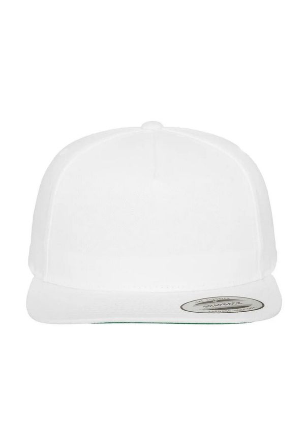 CLASSIC - 5 Panel Snapback Cap. Kolor: biały