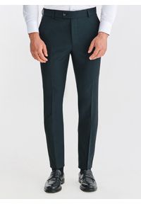 Pako Lorente - PAKO LORENTE - Wełniany zielony garnitur męski. Kolor: zielony. Materiał: wełna #5