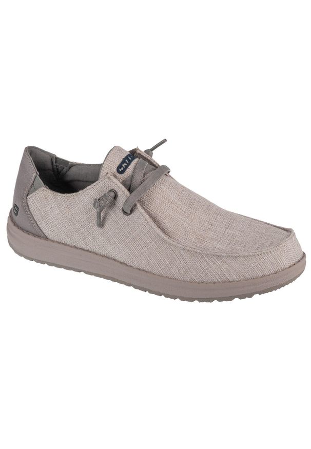skechers - Buty do chodzenia męskie, Melson - Nela. Kolor: szary. Materiał: tkanina, materiał. Sport: turystyka piesza