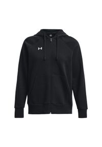 Damska polarowa bluza z kapturem zapinana na zamek Under Armour Rival. Typ kołnierza: kaptur. Kolor: czarny, biały, wielokolorowy. Materiał: polar. Sport: turystyka piesza, fitness #1