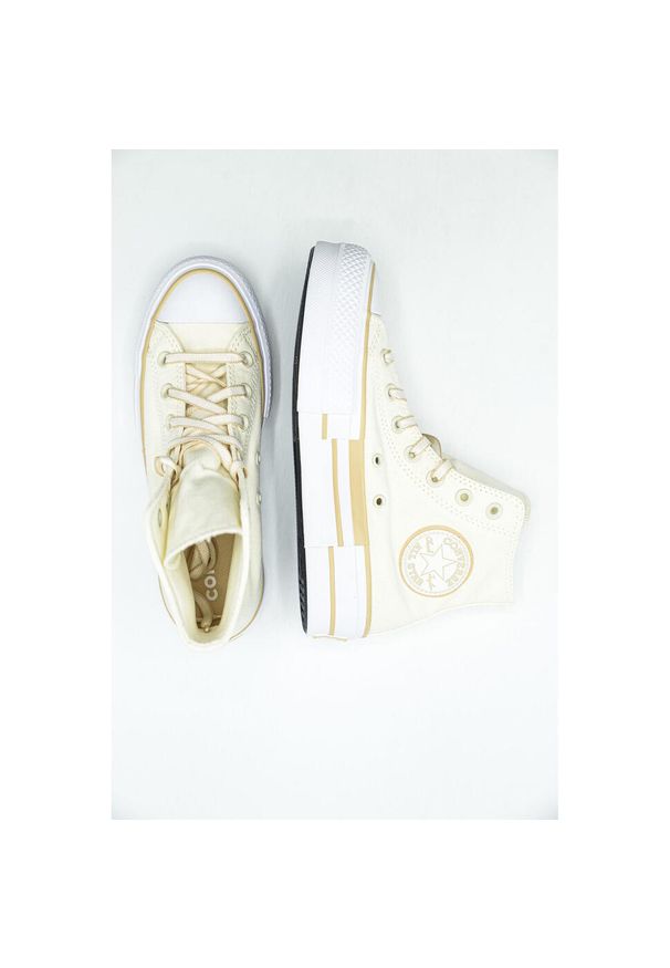 Trampki Converse Chuck Taylor All Star Lift, Kobiety. Kolor: beżowy. Materiał: materiał. Obcas: na platformie. Model: Converse All Star