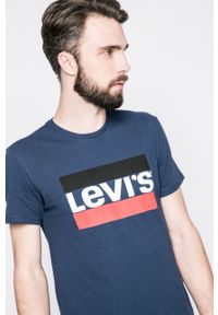 Levi's® - Levi's - T-shirt 39636.0003-0003. Okazja: na spotkanie biznesowe, na co dzień. Kolor: niebieski. Materiał: dzianina. Wzór: nadruk. Styl: biznesowy, casual #4