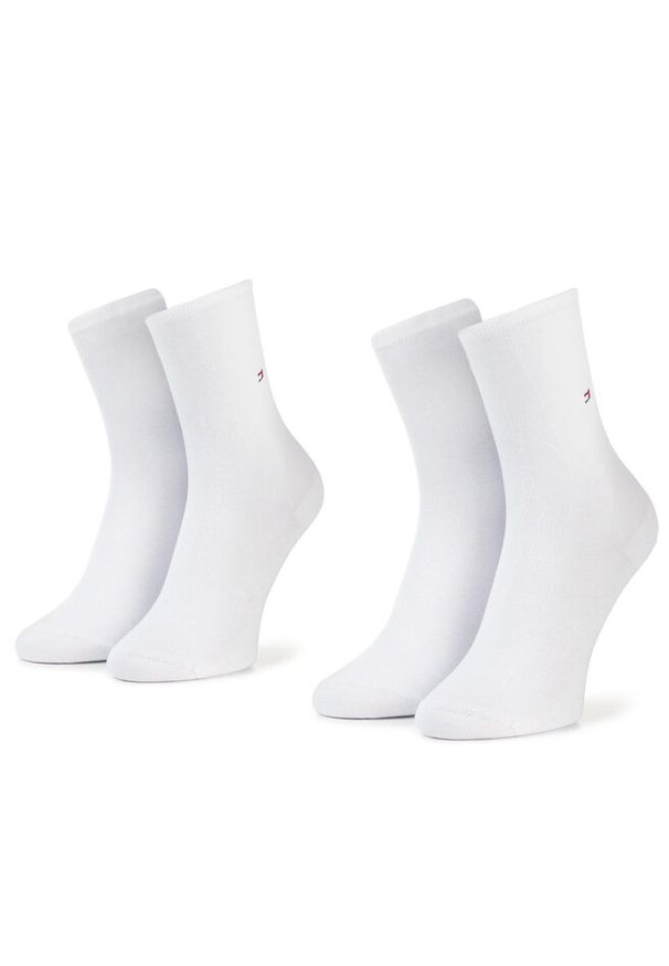 TOMMY HILFIGER - Skarpety długie Tommy Hilfiger. Kolor: biały