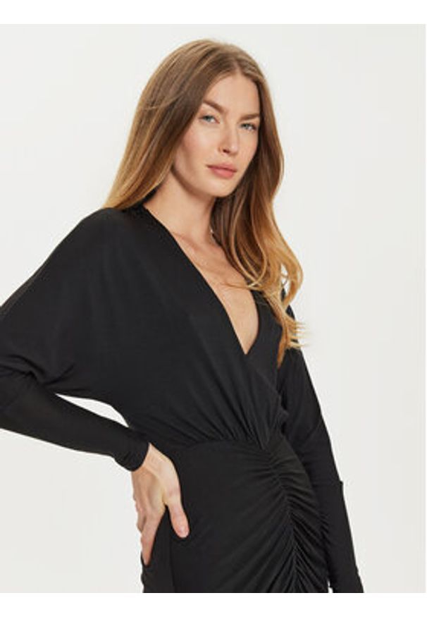 Pinko - PINKO Sukienka dzianinowa 104455 A29B Czarny Regular Fit. Kolor: czarny. Materiał: syntetyk