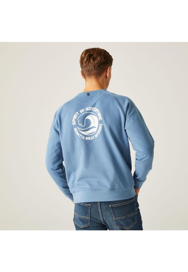 Regatta - Nithsdale męska bluza. Kolor: niebieski. Materiał: bawełna