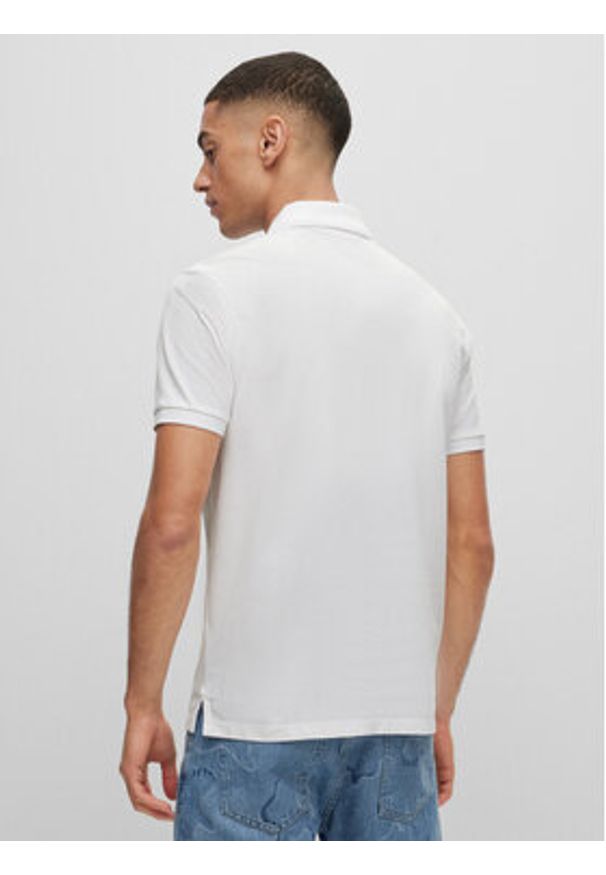 Hugo Polo Donos222 50466182 Biały Regular Fit. Typ kołnierza: polo. Kolor: biały. Materiał: bawełna