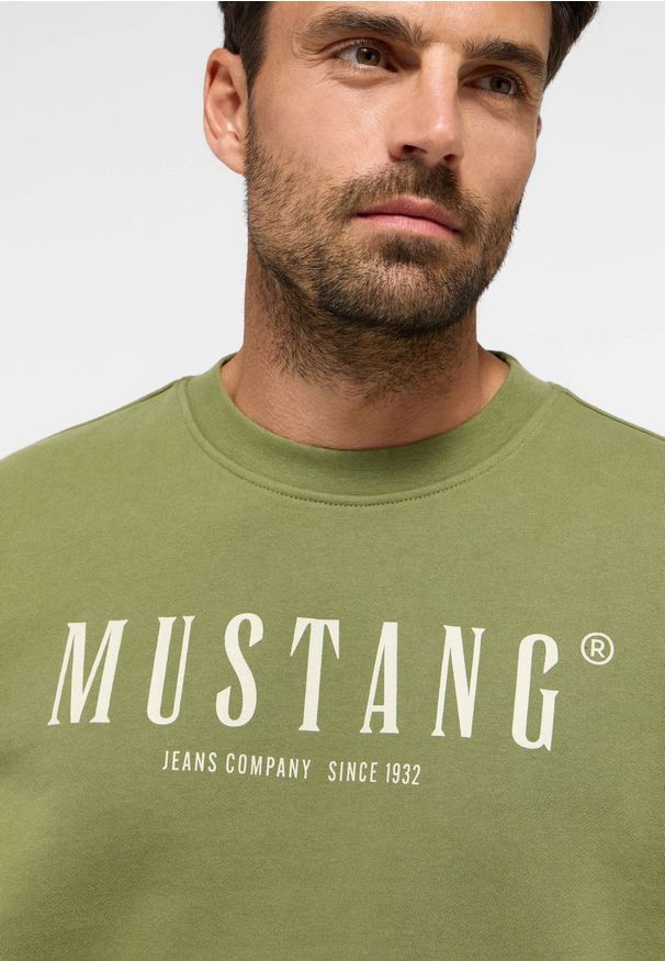 Męska bluza nierozpinana Mustang Style Clio Loden Green 1015917 6353