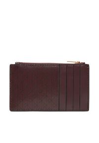 Calvin Klein Duży Portfel Damski Emblem Aop Top Zip Cardcase LV04F1084G Brązowy. Kolor: brązowy. Materiał: skóra
