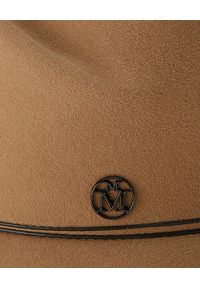MAISON MICHEL PARIS - Brązowy kapelusz Wirginia. Kolor: brązowy. Materiał: lakier. Wzór: aplikacja #5