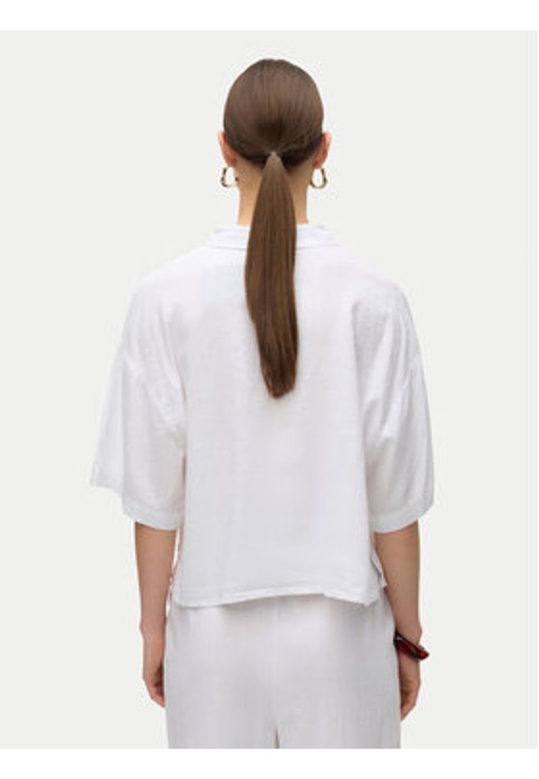 Vero Moda Koszula Linn 10306820 Biały Relaxed Fit. Kolor: biały. Materiał: wiskoza, len