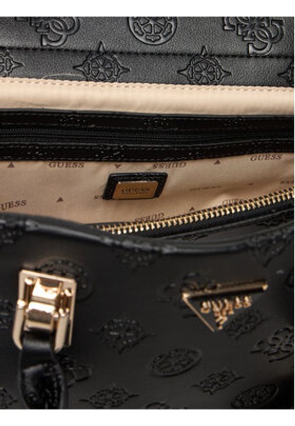 Guess Torebka Tisha HWPD77 64060 Czarny. Kolor: czarny. Materiał: skórzane