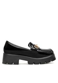 DeeZee Loafersy HXG2052-296 Czarny. Kolor: czarny. Materiał: skóra