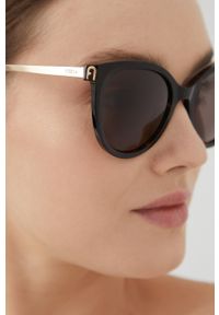 Furla okulary przeciwsłoneczne damskie kolor brązowy. Kolor: brązowy