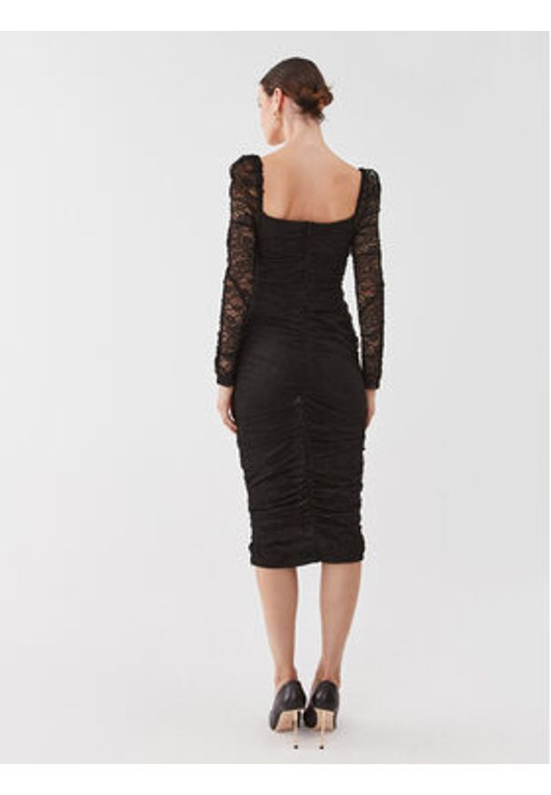 Pinko Sukienka koktajlowa 101666 7585 Czarny Slim Fit. Kolor: czarny. Materiał: syntetyk. Styl: wizytowy