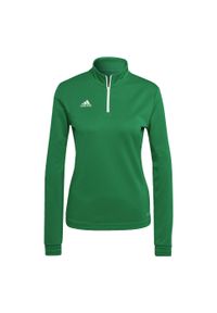 Bluza piłkarska damska Adidas Entrada 22 Training Top. Kolor: zielony, biały, wielokolorowy. Sport: piłka nożna