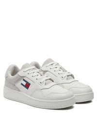 Tommy Jeans Sneakersy Retro Basket Mix Media EN0EN02653 Biały. Kolor: biały
