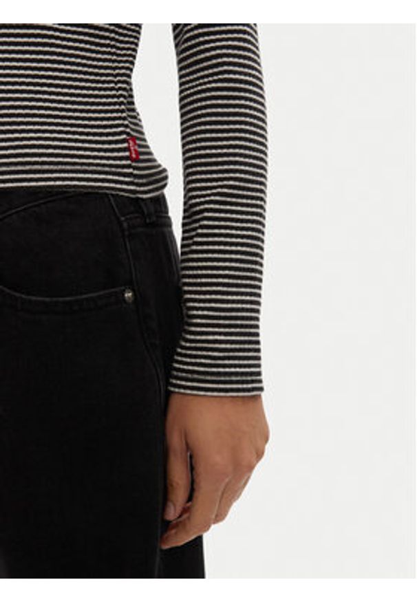 Levi's® Bluzka Muse A8783-0006 Czarny Slim Fit. Kolor: czarny. Materiał: bawełna