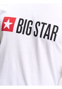Big-Star - Koszulka męska z nadrukiem Quado 101. Okazja: na co dzień. Kolor: biały. Materiał: dzianina, denim, dresówka, jeans. Wzór: nadruk. Sezon: wiosna. Styl: klasyczny, casual