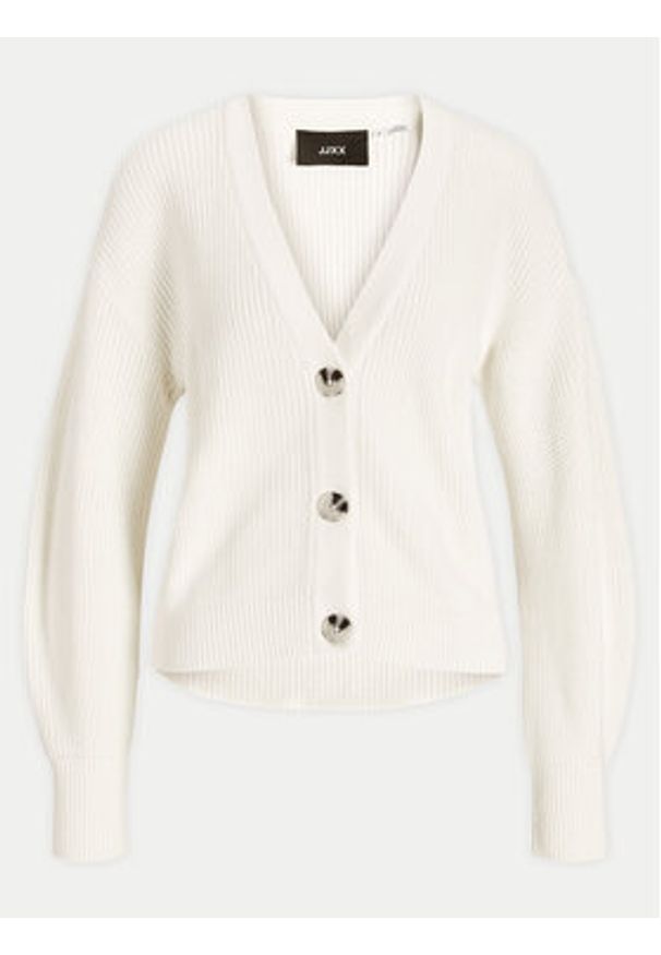 JJXX Kardigan Eliana 12255138 Biały Regular Fit. Kolor: biały. Materiał: bawełna
