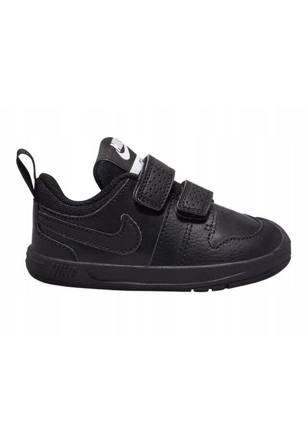 Nike - Buty na co dzień dziecięce NIKE PICO na rzepy skóra. Okazja: na co dzień. Zapięcie: rzepy. Kolor: czarny. Materiał: skóra. Sport: turystyka piesza