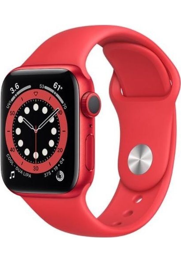 APPLE - Smartwatch Apple Watch Series 6 GPS 40mm Red Alu Red Sport Czerwony (M00A3WB/A). Rodzaj zegarka: smartwatch. Kolor: czerwony. Styl: sportowy