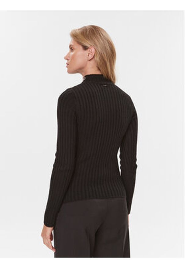 Liu Jo Sweter MF3223 MA95M Czarny Regular Fit. Kolor: czarny. Materiał: syntetyk