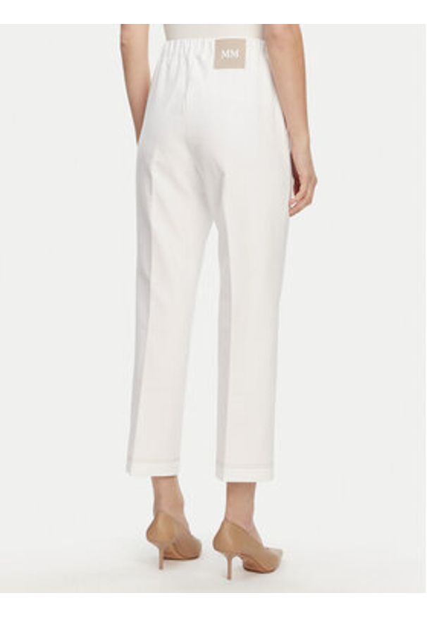 Max Mara Leisure Chinosy 2516781047650 Biały Regular Fit. Kolor: biały. Materiał: bawełna