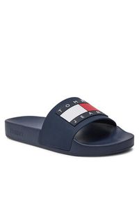 Tommy Jeans Klapki Flag Pool Sld Ess EN0EN02115 Granatowy. Kolor: niebieski #6