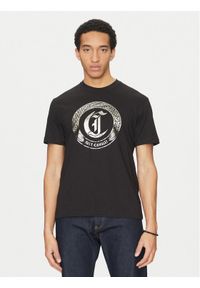 Just Cavalli T-Shirt 78OAHT14 Czarny Regular Fit. Kolor: czarny. Materiał: bawełna #1