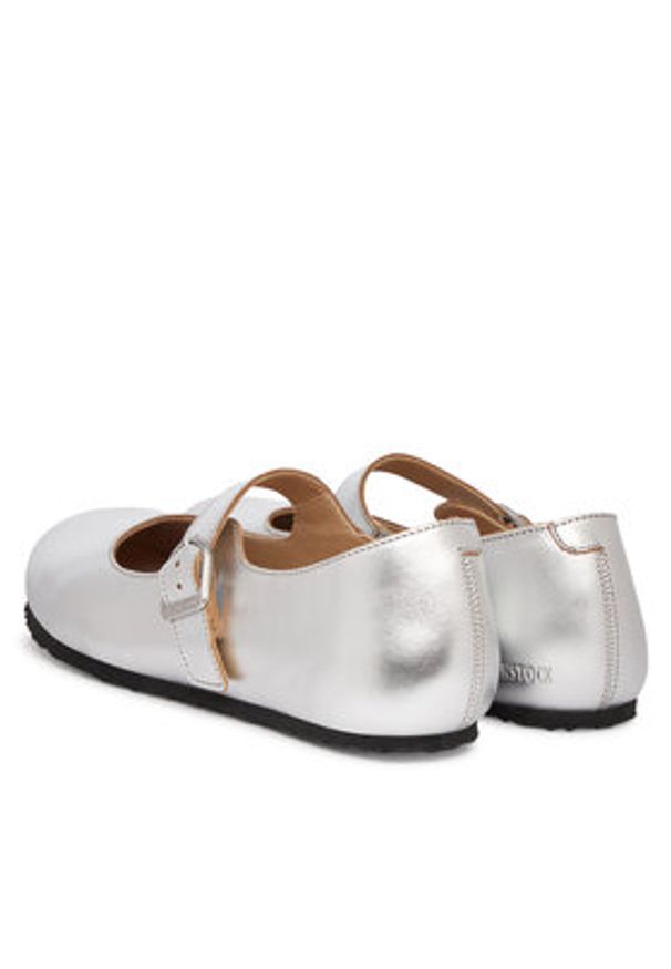 Birkenstock Baleriny Santa Clarita 1030679 Srebrny. Kolor: srebrny. Materiał: skóra