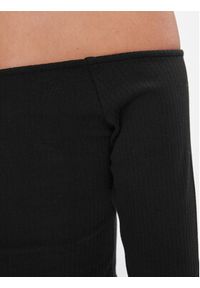 Tommy Jeans Bluzka Tjw Off Shoulder Top Ls DW0DW17535 Czarny Slim Fit. Kolor: czarny. Materiał: bawełna #5