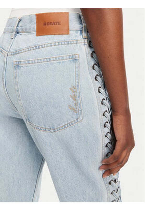 ROTATE Jeansy 1141831468 Niebieski Wide Leg. Kolor: niebieski