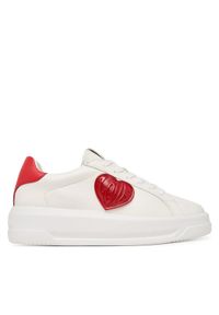 Love Moschino - LOVE MOSCHINO Sneakersy JA15235G1PIAQ10A Biały. Kolor: biały. Materiał: skóra #1