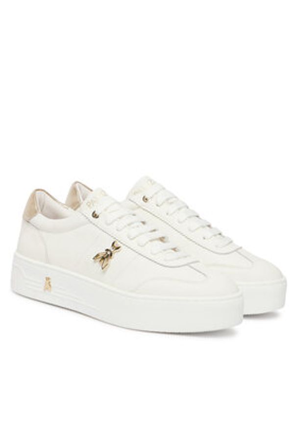 Patrizia Pepe Sneakersy PPJ356.02 Biały. Kolor: biały. Materiał: skóra