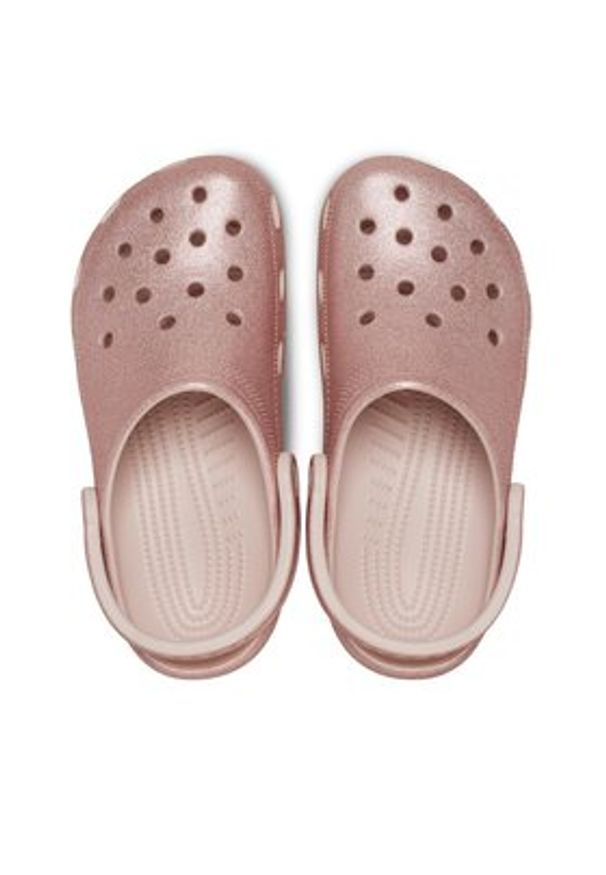 Crocs Klapki Classic Glitter Clog Quartz 205942 Różowy. Kolor: różowy