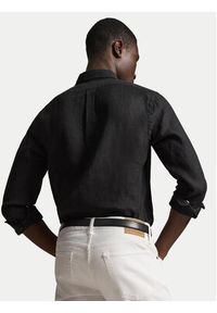 Polo Ralph Lauren Koszula 710968915503 Czarny Slim Fit. Typ kołnierza: polo. Kolor: czarny. Materiał: len #4