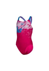 Strój kąpielowy dziewczęcy jednoczęściowy treningowy basen Arena Splash Point. Kolor: różowy #1