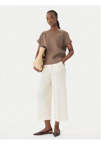 Marella T-Shirt Geyser 2615111132 Beżowy Regular Fit. Kolor: beżowy. Materiał: len #3