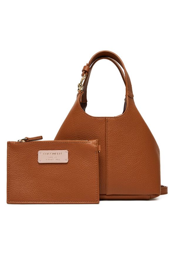 Coccinelle Torebka E1 SHA 58 01 01 Brązowy. Kolor: brązowy. Materiał: skórzane